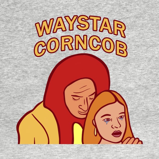 Waystar Corncob Tom and Shiv Hotdog Logo by AlisonDennis